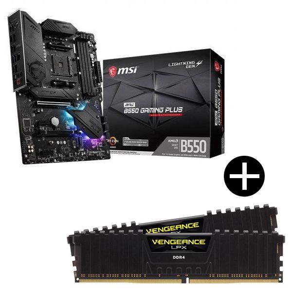 MSI MPG B550 GAMING PLUS ATXマザーボード + Corsair