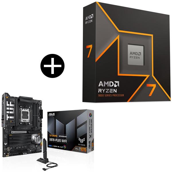 AMD Ryzen 7 9700X W/O Cooler WOF (8C/16T、3.8GHz、65W) CPU +