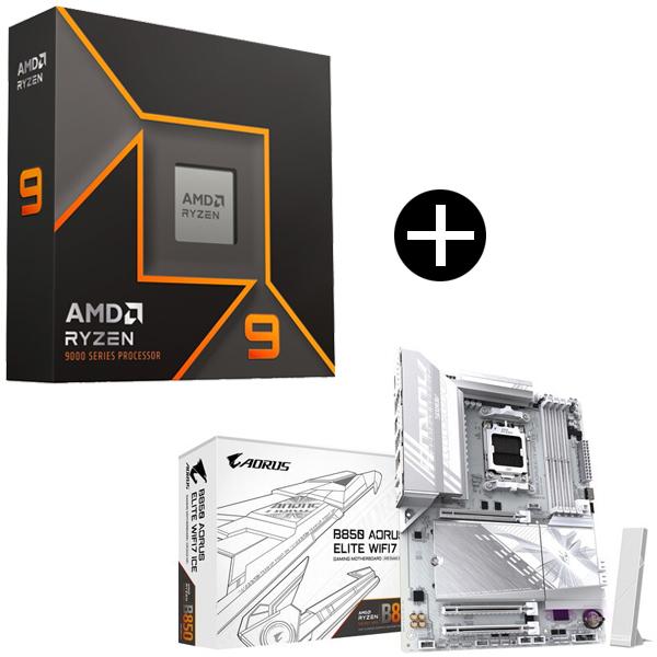 AMD Ryzen 9 9950X W/O Cooler WOF (16C/32T、4.3GHz、170W) CPU + 