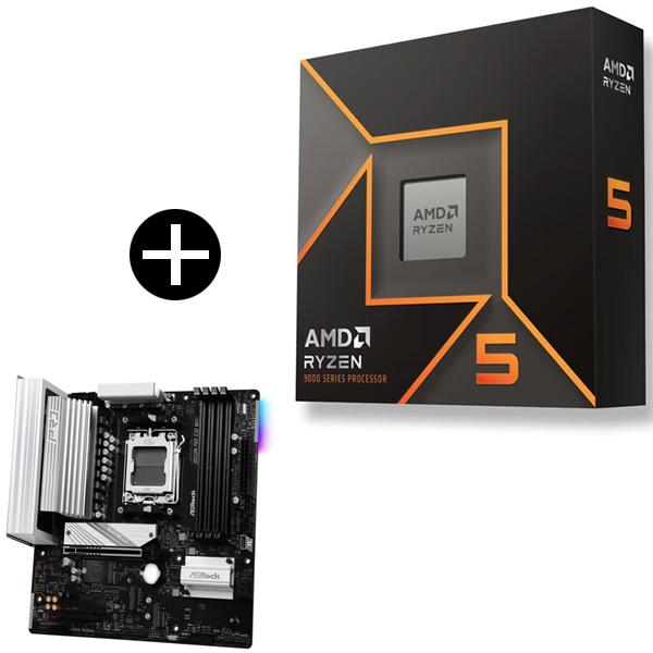 AMD Ryzen 5 9600X W/O Cooler WOF (6C/12T、3.9GHz、65W) CPU +