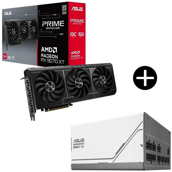 ASUS PRIME-RX9070XT-O16G PRIME グラフィックボード + AP-850G 電源 