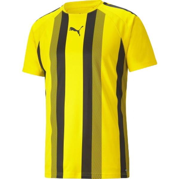 PUMA サッカーシャツ イエロー PUMA（プーマ） サッカーシャツ TEAMLIGA ストライプ ゲームシャツ