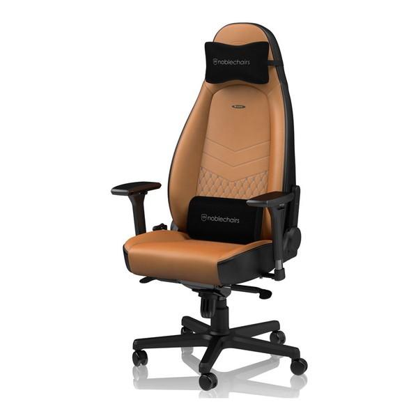 �Q�[�~���O�`�F�A �I�t�B�X�`�F�A ICON Real Leather �{�v �R�j���b�N ���ߐF noblechairs NBL-ICN-RL-CBK-SGL