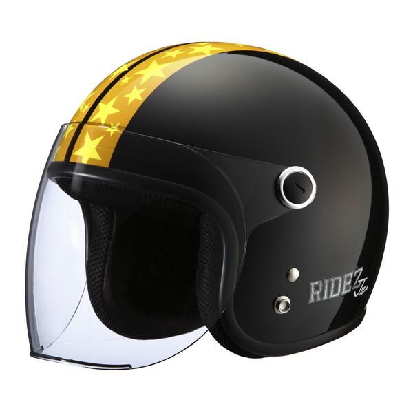 RIDEZ RIDEZ Jr STAR PEARL BLACK (53-54cm) 子ども用バイクヘルメット