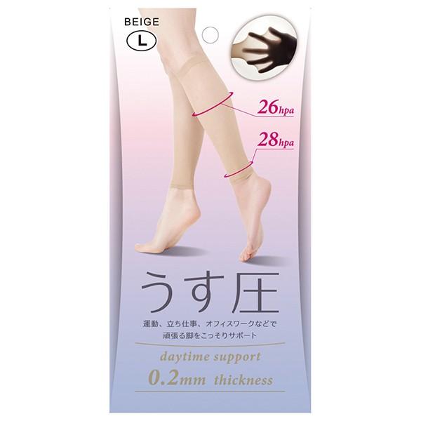 アルファックス 430018 極薄 着圧サポーター(2枚入・1足組) ベージュ