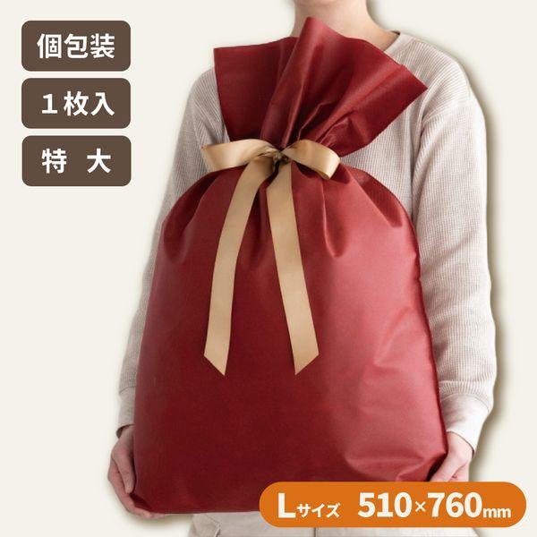 ヘッズ 不織布巾着 レッド L 1枚 ERBL