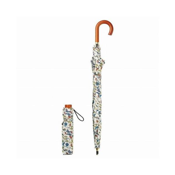 美品　ポールスミス　花柄総柄　晴雨兼用パラソル　ウッドハンドル　長傘 美品 ポールスミス 花柄総柄 晴雨兼用パラソル ウッドハンドル 長傘