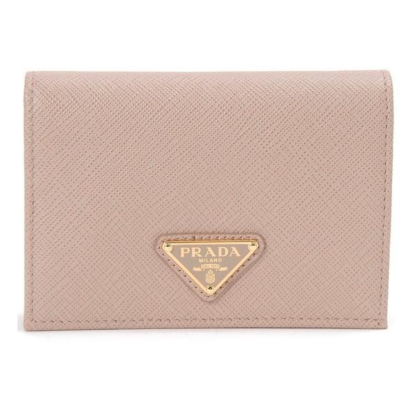 PRADA プラダ 二つ折り財布 ピンクベージュ 1MV021 QHH F0236 PRADA プラダ 二つ折り財布 ピンクベージュ 1MV021 QHH F0236