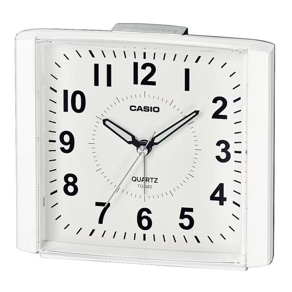 他サイト： CASIO カシオ 目覚まし時計 置時計 置き時計 クロック アナログ TQ-482-7JF パールホワイト 白 アラームの商品画像