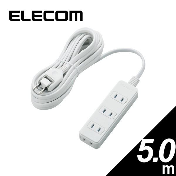 �}���`�^�b�v ELECOM �G���R�� T-ST02N-2450WH �V���b�^�[�t�d���^�b�v 4�� 5m L���v���O �z���C�g