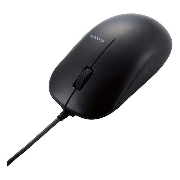 ELECOM M-K7UBBK/RS �u���b�N BlueLED�}�E�X (�L��3�{�^��)