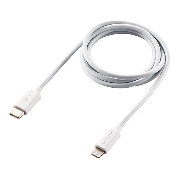LightningP[u ELECOM GR MPA-CL10WH AppleFؕi USBP[u USB-C to Lightning 1m zCg 