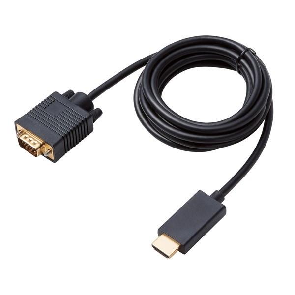 VGA�ϊ��P�[�u�� ELECOM �G���R�� CAC-HDMIVGA20BK HDMI-VGA 2.0m ���[�J�[����