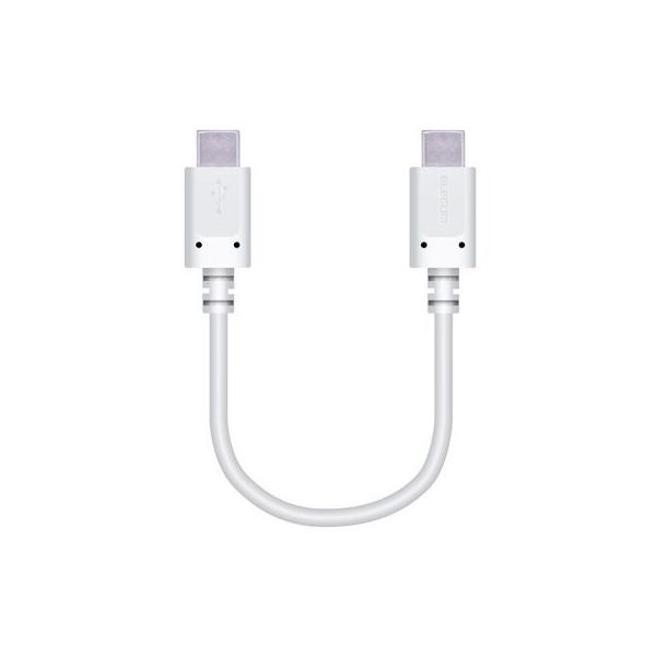 USB�P�[�u�� ELECOM �G���R�� MPA-CC01PNWH �X�}�z�E�^�u���b�g�pUSB�P�[�u�� USB(C-C) �X�^���_�[�h Power Delivery�Ή� �F�ؕi 0.1m �z���C�g