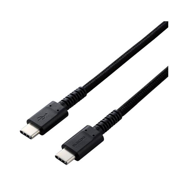 USB�P�[�u�� ELECOM �G���R�� MPA-CCS20PNBK �X�}�z�E�^�u���b�g�pUSB�P�[�u�� USB(C-C) ���ϋv Power Delivery�Ή� �F�ؕi 2.0m �u���b�N