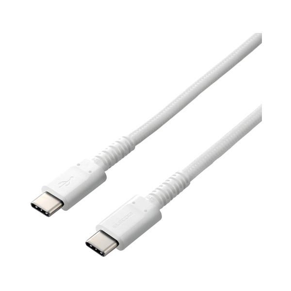 USB�P�[�u�� ELECOM �G���R�� MPA-CCS20PNWH �X�}�z�E�^�u���b�g�pUSB�P�[�u�� USB(C-C) ���ϋv Power Delivery�Ή� �F�ؕi 2.0m �z���C�g