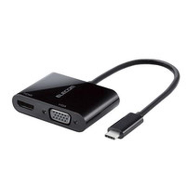 ϊP[u ELECOM GR AD-CHDMIVGABK Type-CfϊA_v^ TypeC-HDMI&amp;VGA ubN [J[
