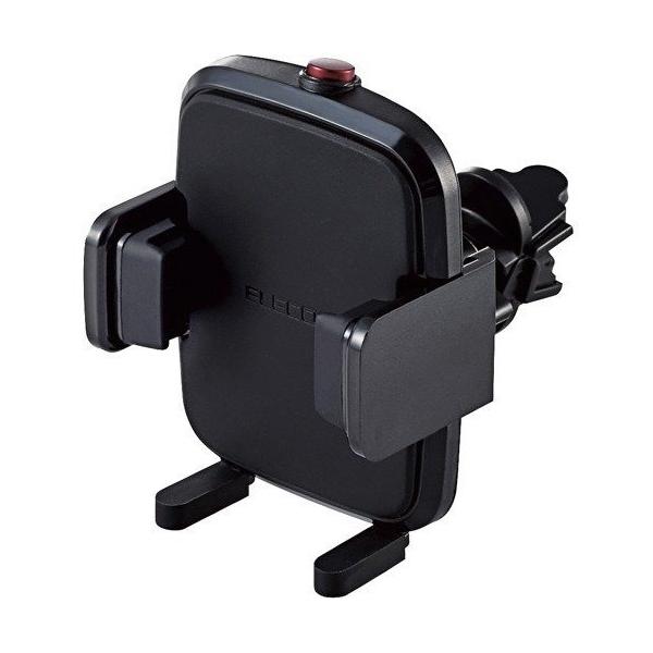 �X�}�z�X�^���h ELECOM �G���R�� P-CARS12BK �ԍڃA�N�Z�T���[ �����^�b�`�z���_�[ �G�A�R�����[�o�[��t�^�C�v �u���b�N