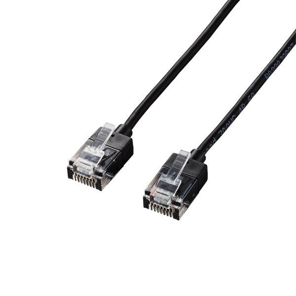 LAN�P�[�u�� ELECOM �G���R�� LD-GPASS/BK7 Cat6A �X�[�p�[�X���� 7m �u���b�N