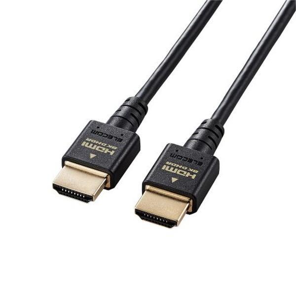 HDMI�P�[�u�� ELECOM �G���R�� CAC-HD21ES20BK HDMI2.1 �E���g���n�C�X�s�[�h �X���� 8K4K�Ή� 2.0m �u���b�N ���[�J�[����