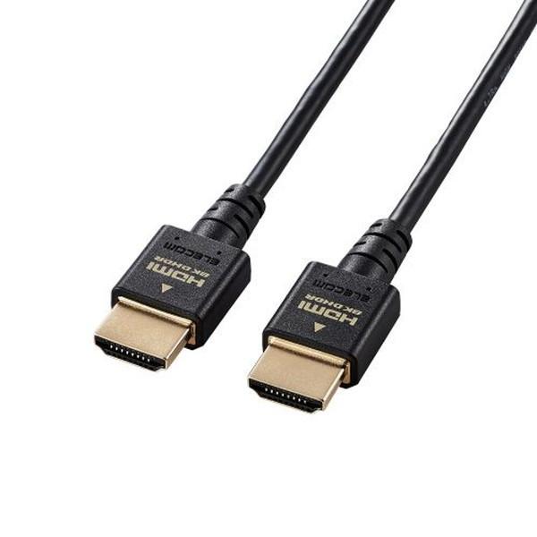 HDMI�P�[�u�� ELECOM �G���R�� DH-HD21ES15BK HDMI2.1 �E���g���n�C�X�s�[�h �X���� 8K4K�Ή� 1.5m �u���b�N ���[�J�[����