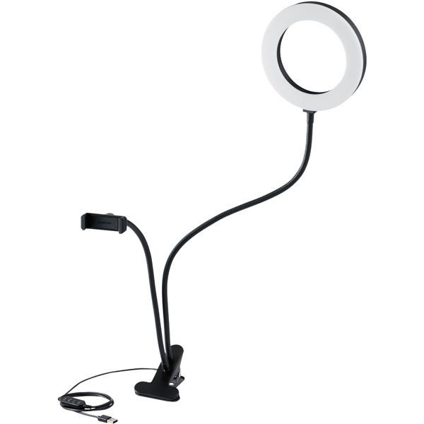 OCg ELECOM GR DE-L01BK LED 3F ő640lm 10iK USB-Ad zM NbvX^ht tLVuA[ 16cm [J[