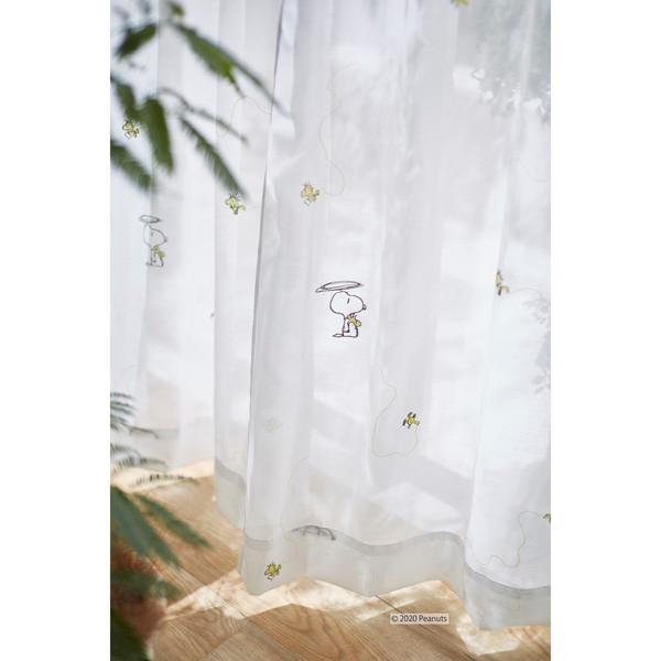 スミノエ P1033 レースカーテン イエロー 100 133cm Peanuts スヌーピー ヘリコプターボイル P1033 1枚入 メーカー直送 Premoa Paypayモール店 通販 Paypayモール