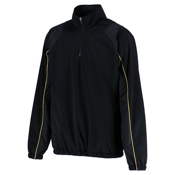 ZETT ゼット 野球ウエア 中綿ハーフジップジャンパー ブラック M BOV460A 1900 ゼット（ZETT） 野球ウエア 中綿ハーフジップジャンパー ブラック S