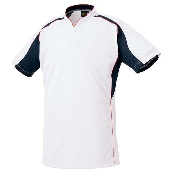 ゼット（ZETT） 野球ウエア ベースボールTシャツ ホワイト×ネイビー L