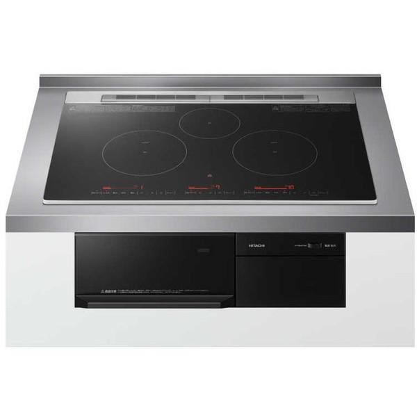 IHクッキングヒーター ビルトイン IHコンロ 3口 ビルトインコンロ 日立 ブラック系 火加減マイスター 75cm幅 単相200V HT-M8AKTWF-K 日立（HITACHI） ビルトインIHクッキングヒーター 火加減マイスター HT