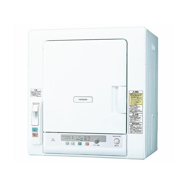 日立 DE-N60HV ピュアホワイト 衣類乾燥機(乾燥6.0kg) : 4549873161501