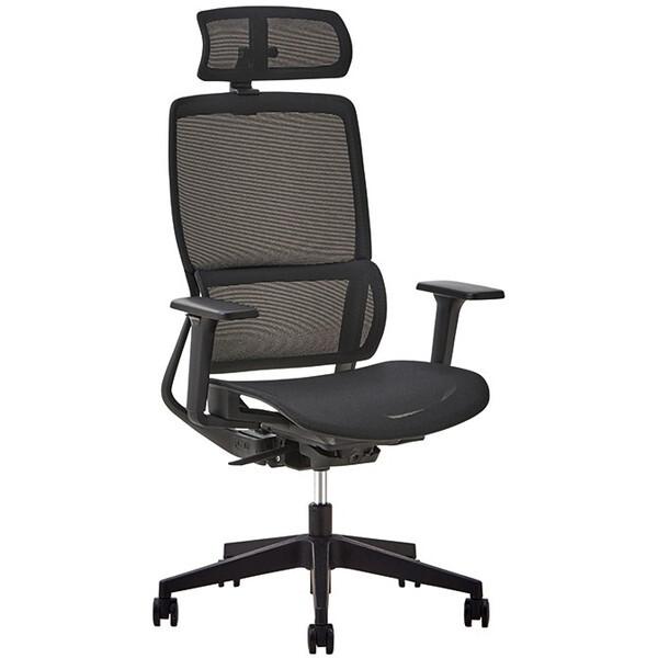関家具 432075 ハイト BK (オールメッシュ) ブラック オフィスチェア