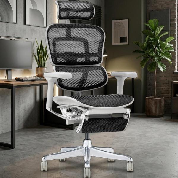 展示品　エルゴヒューマン　プロ　オットマン　ゲーミングチェア　デスクチェア　イス 関家具 445401 EHP2-LPL-DR-GF-BK グレーフレーム×ブラック 高機能