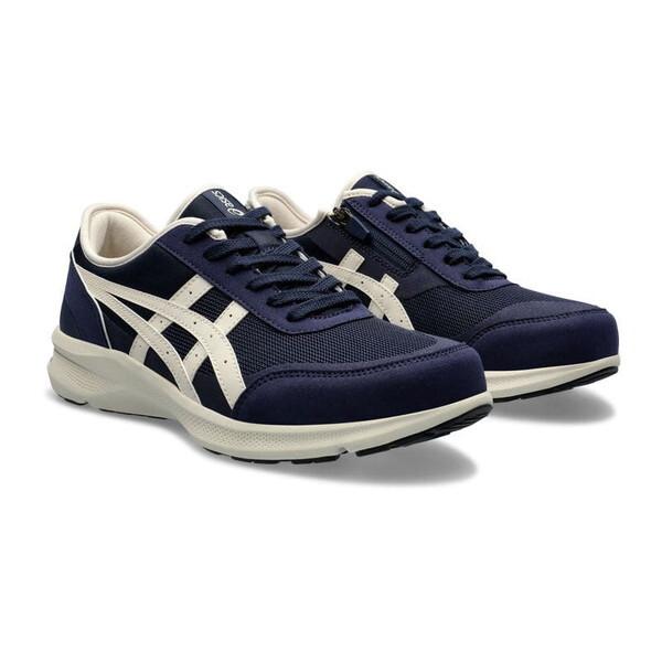 アシックス ウォーキングシューズ HADASHIWALKER M056 ネイビーブルー×ライトベージュ 400 26cm 1291A056 ASICS（アシックス） ウォーキングシューズ HADASHIWALKER M056
