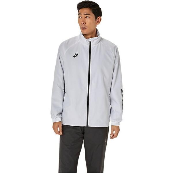 ◆◆ ＜アシックス＞ ASICS 裏トリコットウインドブレーカージャケット (100：ブリリアントホワイト) 2031E745-100 ASICS（アシックス） 裏トリコットウインドブレーカージャケット