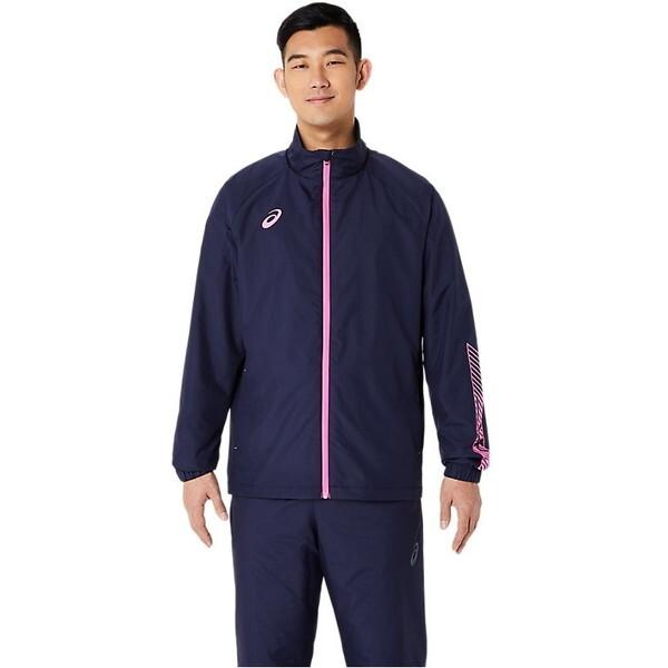 アシックス 裏トリコットウインドブレーカージャケット（ミッドナイト×ホットピンク・サイズ：S） asics 2031E745-401-S返品種別A ASICS（アシックス） 裏トリコットウインドブレーカージャケット