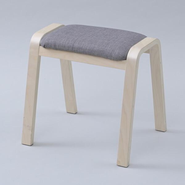 天然木スツール・オットマン【 フォレスト シリーズ 】 山善（YAMAZEN） ECF-396T(GY) 曲木スツール メーカー直送 : XPRICE