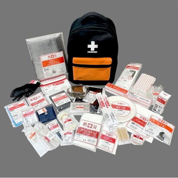 DCM BRAND 山善 防災バッグ30点セット 防災セット 防災士監修 1人用