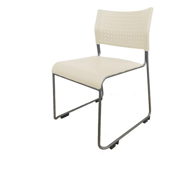 アイリスチトセ スタッキングチェア 背座樹脂 アイボリー ASL-110PP-IV 1脚 メーカー直送