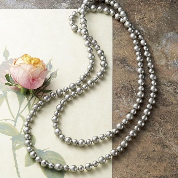 12501603 CT0004 コットンパールロングネックレス グレー : XPRICE