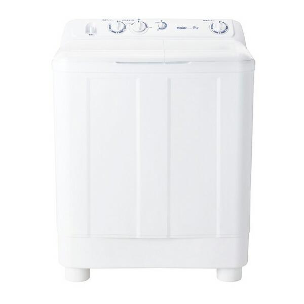 Haier（ハイアール） 洗濯機 縦型 8kg 2槽式洗濯機 JW-W80F-W ホワイト