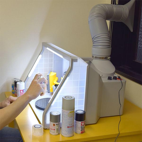 パワフルファン塗装ブース デラックス Ledライト付 Wファン 強力換気 Thanko サンコー Brushbt5 換気扇 エアブラシ プラモデル Xprice Paypayモール店 通販 Paypayモール