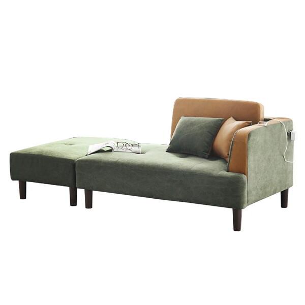 後藤家具物産 SO-27DX-GR 帆布グリーン パーカー カウチソファー