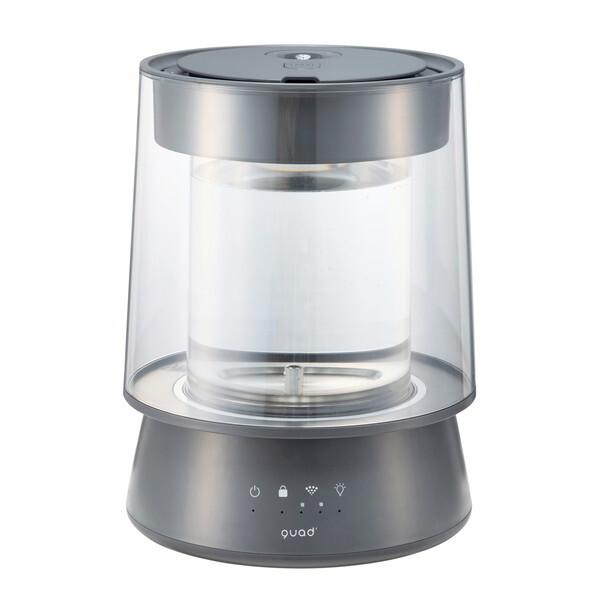 QUADS QS549GY グレー GLASS (グラス) スチーム加湿器 (木造10畳