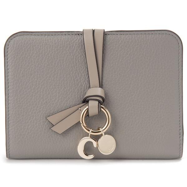 新品 クロエ Chloe 2つ折り財布 アルファベット カシミアグレー Chloe（クロエ） 二つ折り財布 カシミアグレー アルファベット