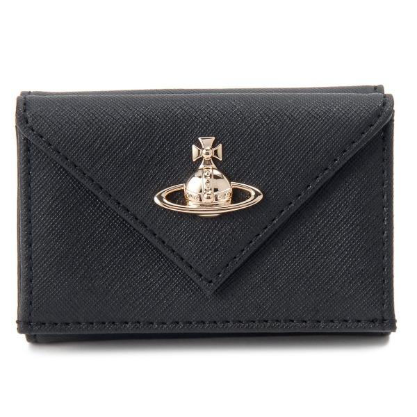 ヴィヴィアンウエストウッド　三つ折り財布 ブラック Vivienne Westwood（ヴィヴィアンウエストウッド） 【並行輸入品