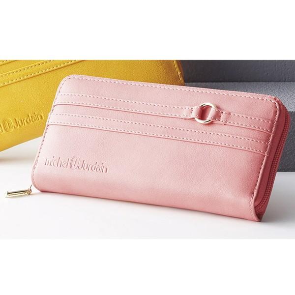 michel Jurdain ミッシェル ジョルダン ラウンド長財布 ピンク michel Jurdain ミッシェル ジョルダン ラウンド長財布 ピンク