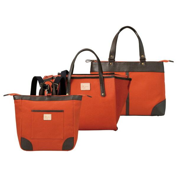レザー製バッグセット 8点 HaL 倉敷産帆布×姫路レザー バッグセット テラコッタ HAL88500