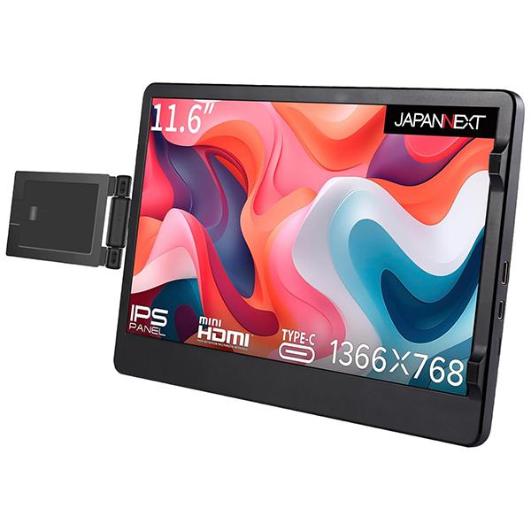 JAPANNEXT 液晶ディスプレイ 11.6型/1366×768/miniHDMI×1、USB Type-C