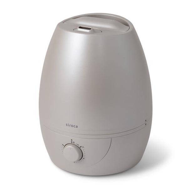 SALONIA 加湿器 グレー siroca（シロカ） siroca SD-C213(CH) パールグレージュ 超音波式加湿